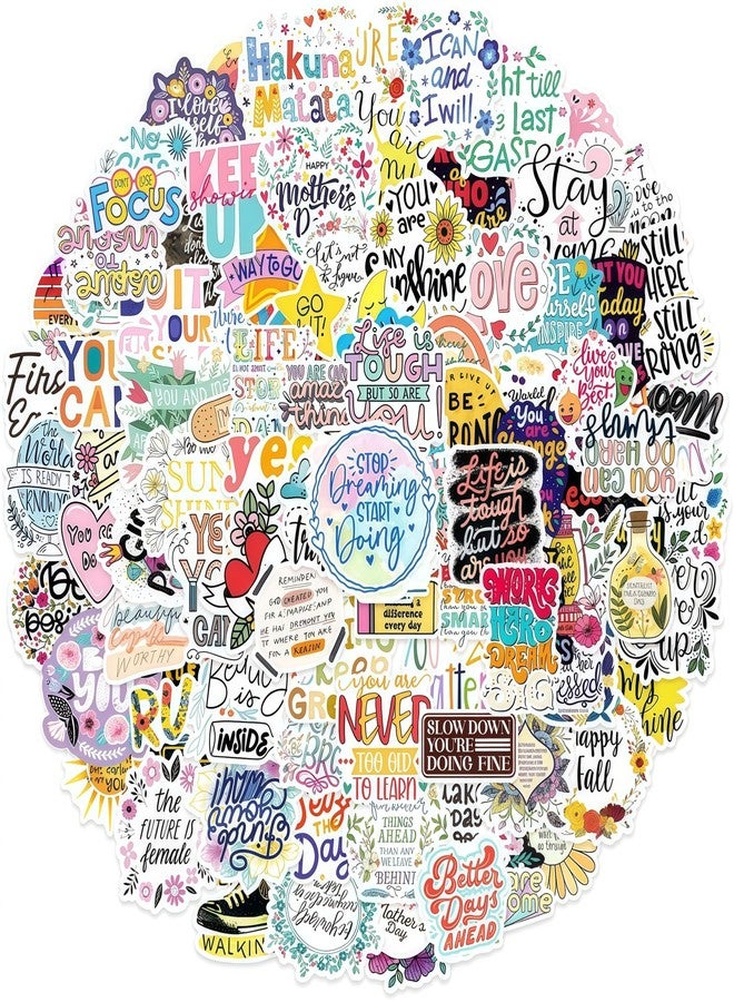 BBPOOL Inspirational Stickers for Adults Teens Kids, 100PCS Waterproof Motivational Words Stickers for Waterbottle Journaling Scrapbook Laptop Phone Positive Affirmations - Image 1